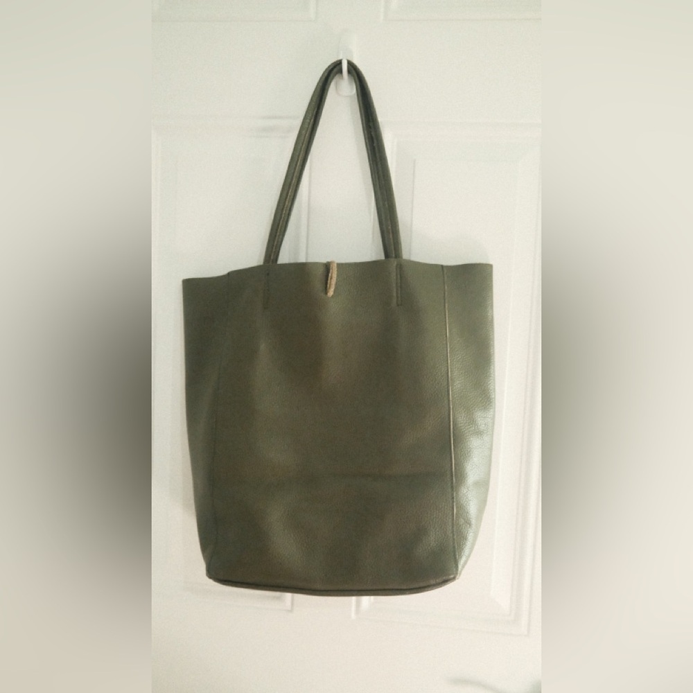Elegant Olive Green Tote Bag